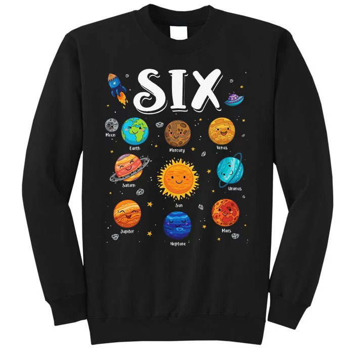 Solar System Planets Six 6 Years Old 6th Birthday Sweatshirt