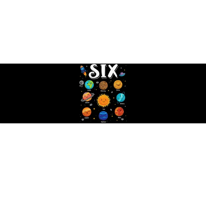 Solar System Planets Six 6 Years Old 6th Birthday Bumper Sticker