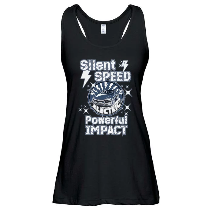 Silent Speed Powerful Impact Electric Car Driver Design Ladies Essential Flowy Tank