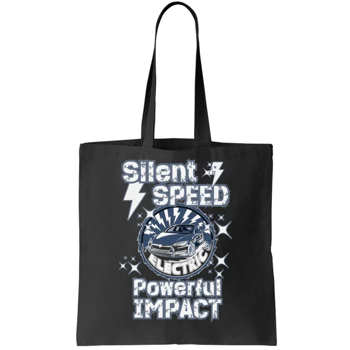 Silent Speed Powerful Impact Electric Car Driver Design Tote Bag