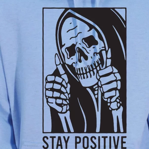 Skull Stay Positive Unisex Surf Hoodie