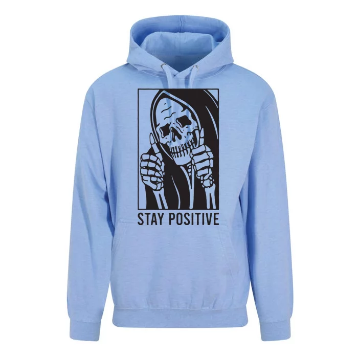 Skull Stay Positive Unisex Surf Hoodie