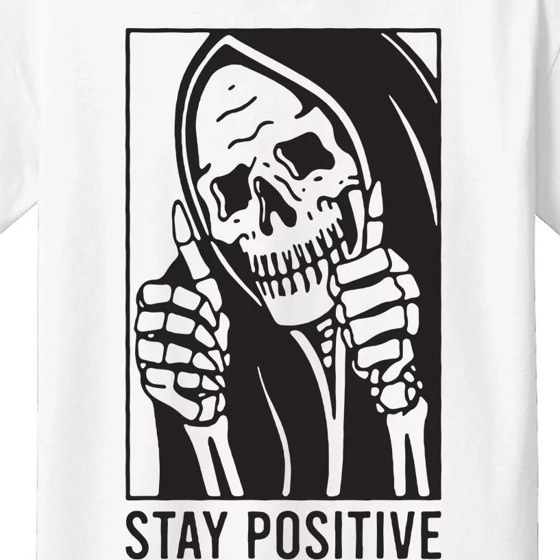 Skull Stay Positive Kids T-Shirt