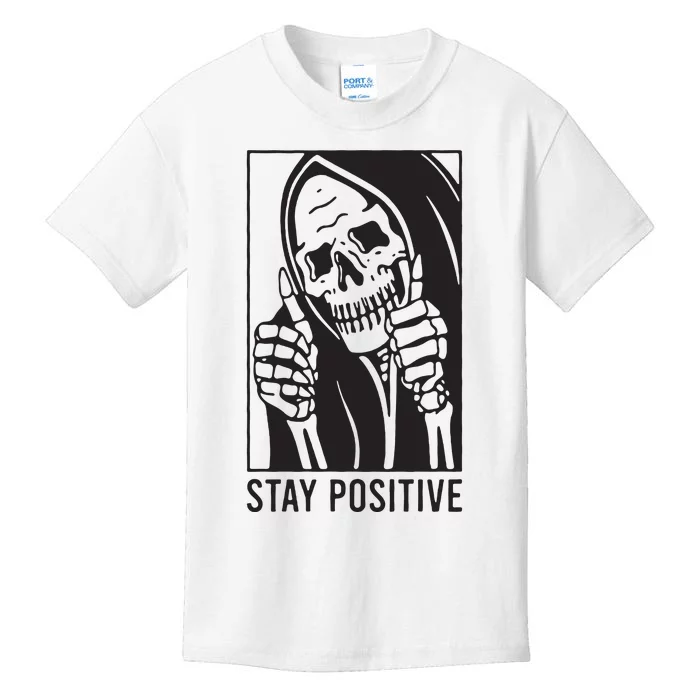 Skull Stay Positive Kids T-Shirt