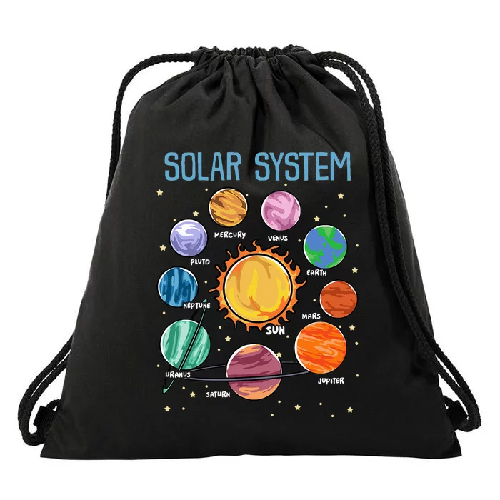 Solar System Planets Science Space Stem Drawstring Bag