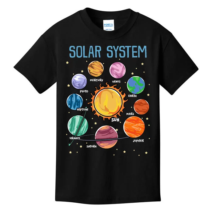 Solar System Planets Science Space Stem Kids T-Shirt