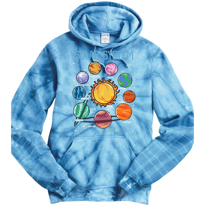 Solar System Planets Science Space Astronomy Tie Dye Hoodie