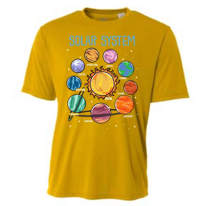 Solar System Planets Science Space Astronomy Cooling Performance Crew T-Shirt