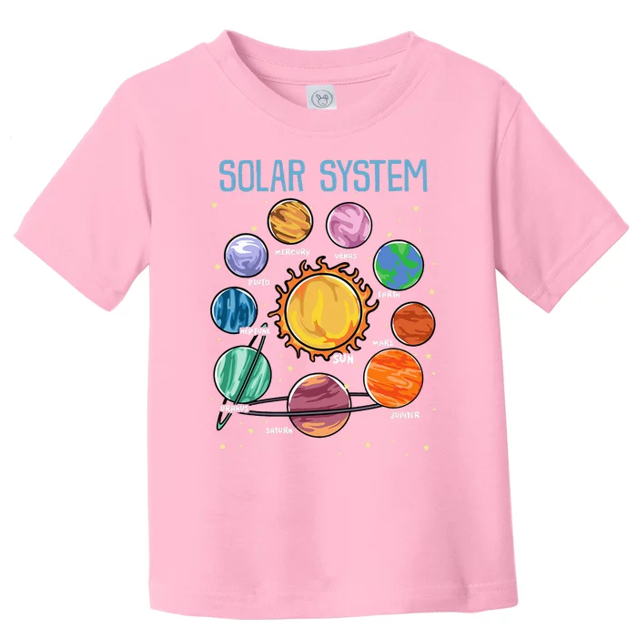 Solar System Planets Science Space Astronomy Toddler T-Shirt