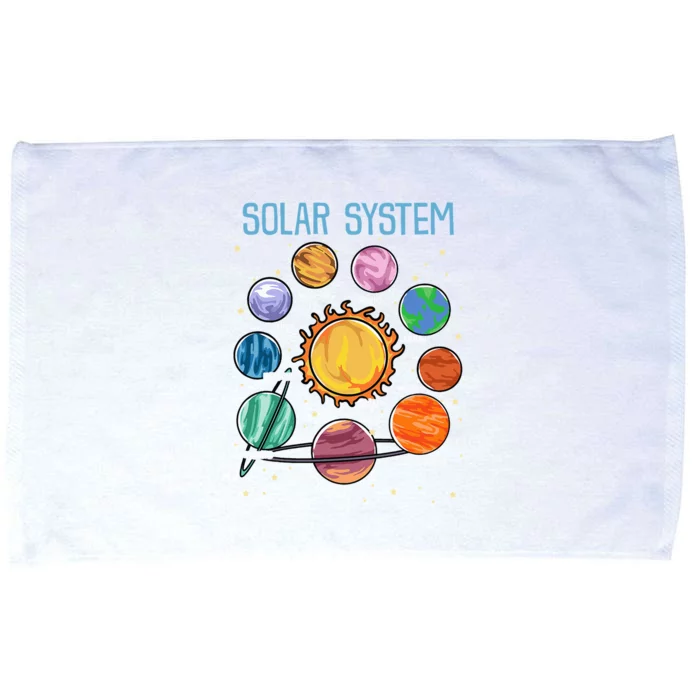 Solar System Planets Science Space Astronomy Microfiber Hand Towel