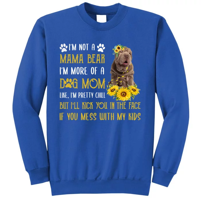 Sunflower Shar Pei Mom Mothers Day Dog Mom Funny Gift Tall Sweatshirt