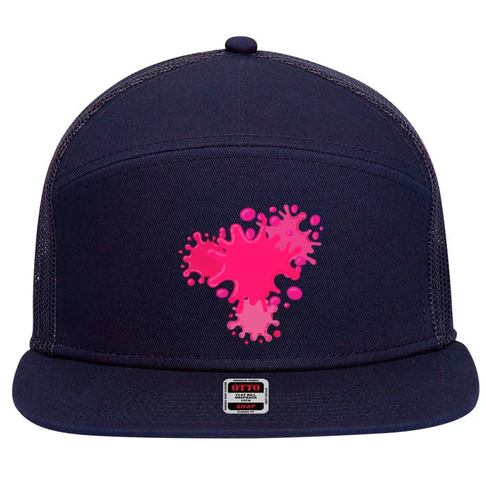 Slime Splash Pink Cool Diy Lover Gift 7 Panel Mesh Trucker Snapback Hat