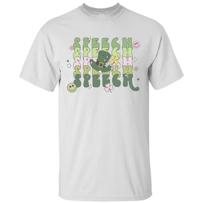 Speech St Patrick's Day SLP Saint Paddys Day Speechie Lucky Speech Therapist Tall T-Shirt