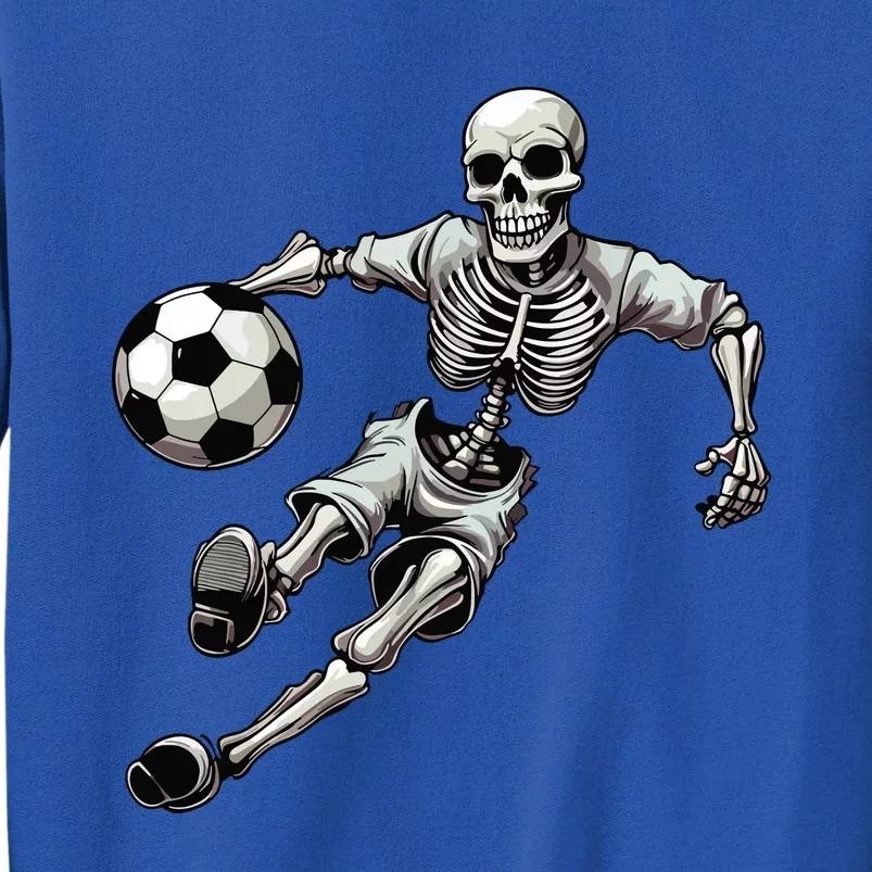 Soccer Skeleton Playing Soccer Halloween Skull Lover Sweatshirt