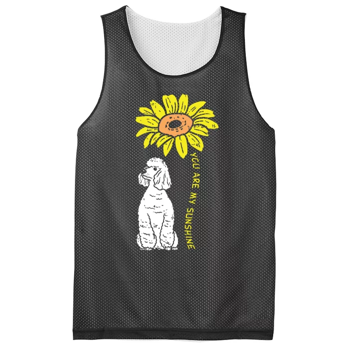 Sunflower Sunshine Poodle Dog Lover Owner Girls Women Gift Mesh Reversible Basketball Jersey Tank