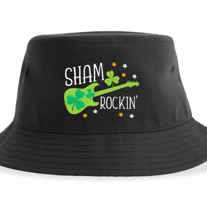 Shamrockin' Saint Patrick's Day Clovers Guitar Sustainable Bucket Hat