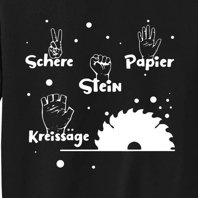 Schere Stein Papier Kreissage Tall Sweatshirt