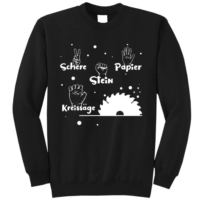 Schere Stein Papier Kreissage Tall Sweatshirt