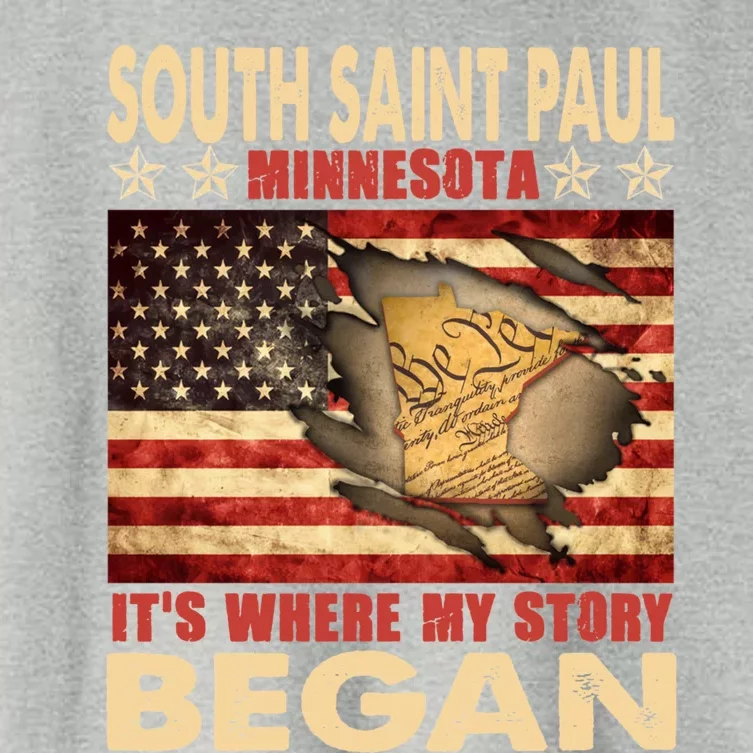 South Saint Paul Minnesota Usa Flag 4th Of July Cute Gift Women's Crop Top Tee