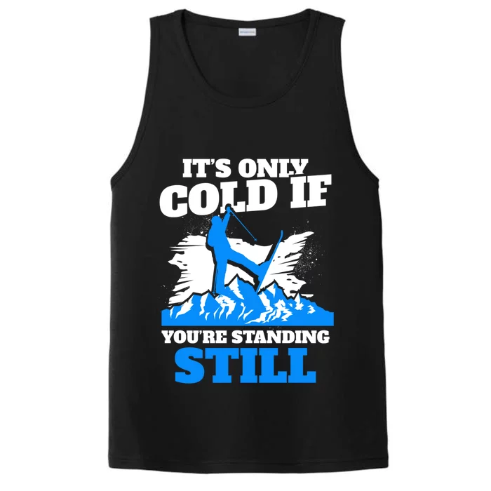 Skiing Slalom Powder Ski Lover Gift Performance Tank