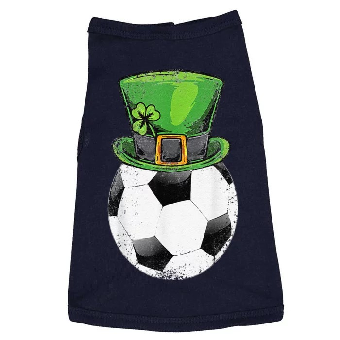 Soccer St Patricks Day Men Ball Leprechaun Hat Gifts Doggie Tank