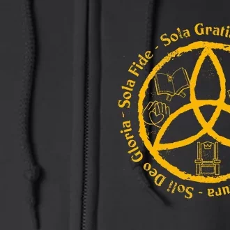 Sola Scriptura Protestant Christian Reformation 5 Solas Full Zip Hoodie