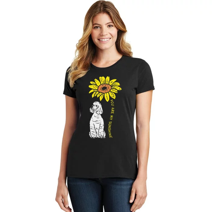 Sunflower Sunshine Poodle Dog Lover Owner Women's T-Shirt