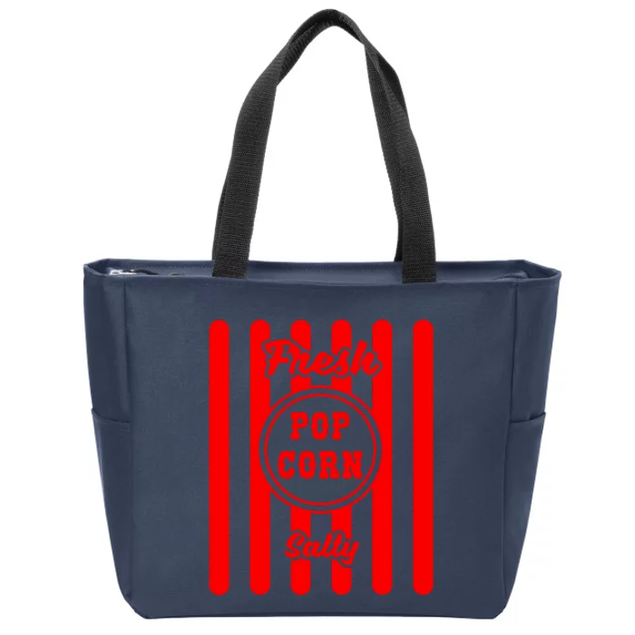 Salty Salt Popcorn Zip Tote Bag