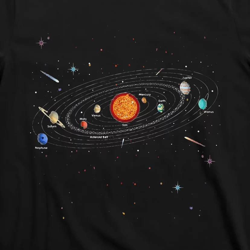 Solar System  Planets & Orbit Educational Astrology T-Shirt