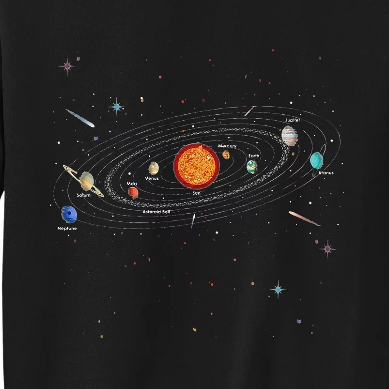 Solar System  Planets & Orbit Educational Astrology Tall Sweatshirt