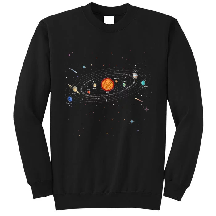 Solar System  Planets & Orbit Educational Astrology Tall Sweatshirt