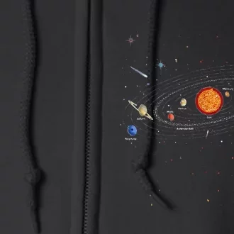 Solar System  Planets & Orbit Educational Astrology Full Zip Hoodie