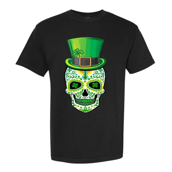 Skull St Patricks Day Irish Funny Saint Patricks Day Of Dead Garment-Dyed Heavyweight T-Shirt