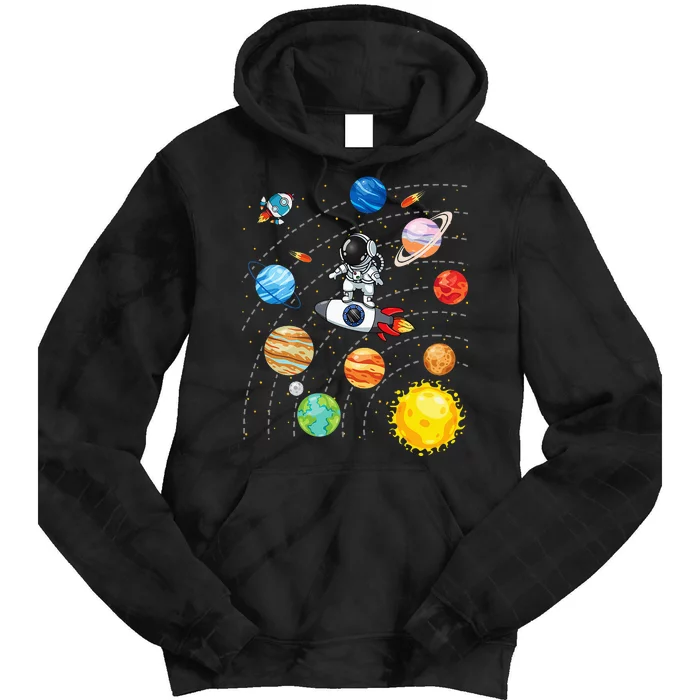 Solar System Planets Science Space Astronaut Universe Galaxy Tie Dye Hoodie