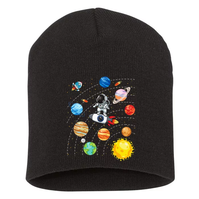 Solar System Planets Science Space Astronaut Universe Galaxy Short Acrylic Beanie