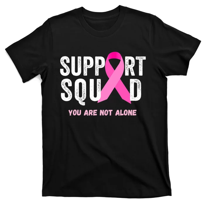 Support Squad Pink Ribbon Breast Cancer Awareness T-Shirt