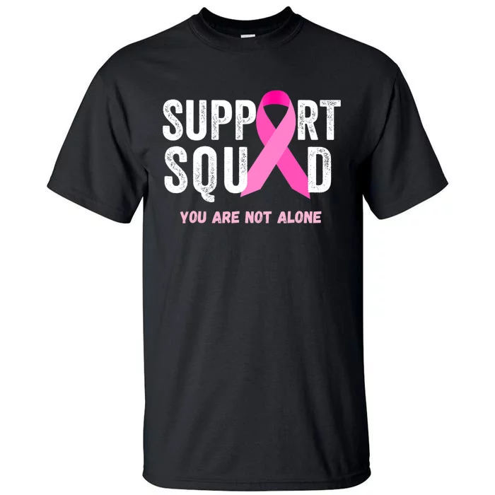 Support Squad Pink Ribbon Breast Cancer Awareness Tall T-Shirt