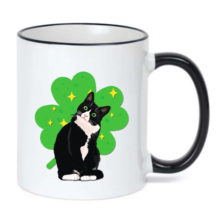 St Saint Patrick's Day Tuxedo Cat Black Color Changing Mug