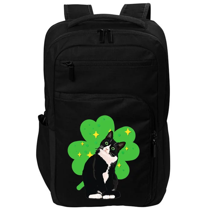 St Saint Patrick's Day Tuxedo Cat Impact Tech Backpack