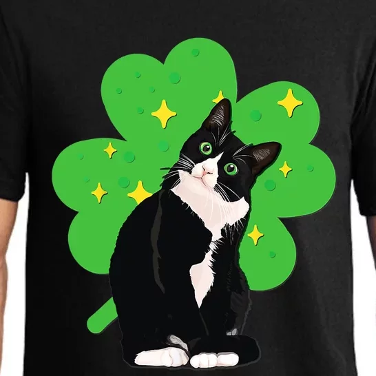 St Saint Patrick's Day Tuxedo Cat Pajama Set