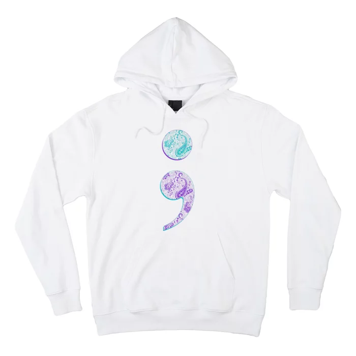 Semicolon Suicide Prevention Awareness Hoodie