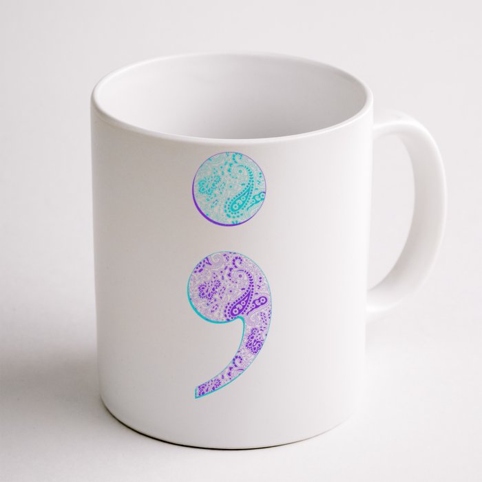 Semicolon Suicide Prevention Awareness Front & Back Coffee Mug