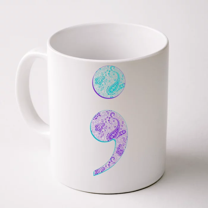 Semicolon Suicide Prevention Awareness Front & Back Coffee Mug