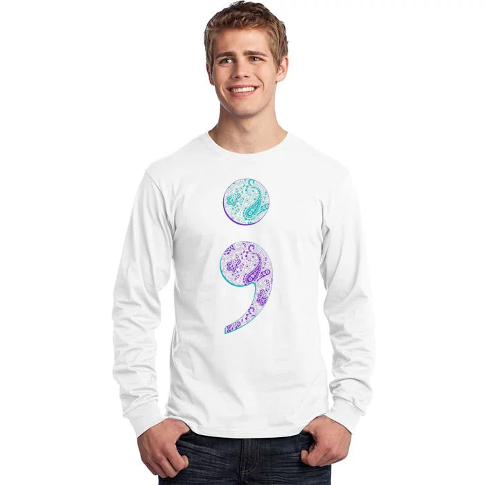 Semicolon Suicide Prevention Awareness Tall Long Sleeve T-Shirt