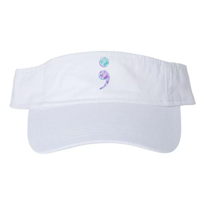 Semicolon Suicide Prevention Awareness Valucap Bio-Washed Visor