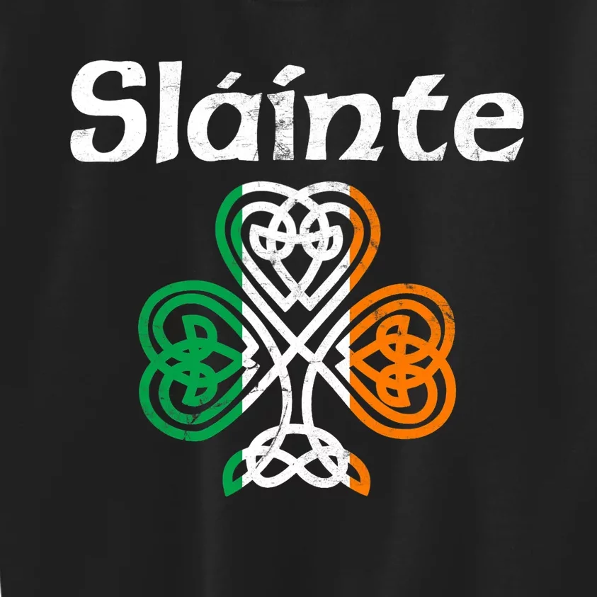 Slainte Saint Patrick's Day Irish Kids Sweatshirt