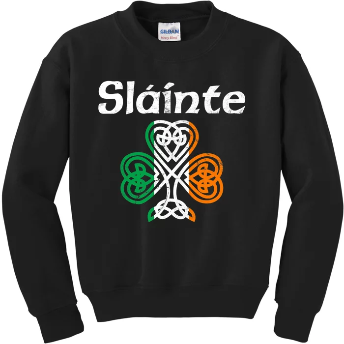 Slainte Saint Patrick's Day Irish Kids Sweatshirt