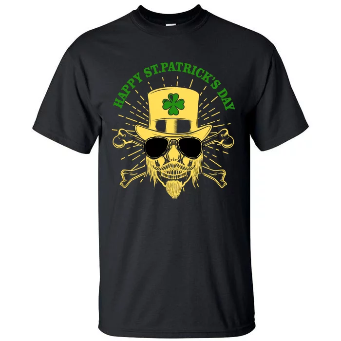 Skull St Patricks Day, Irish Skull Shamrock Tall T-Shirt