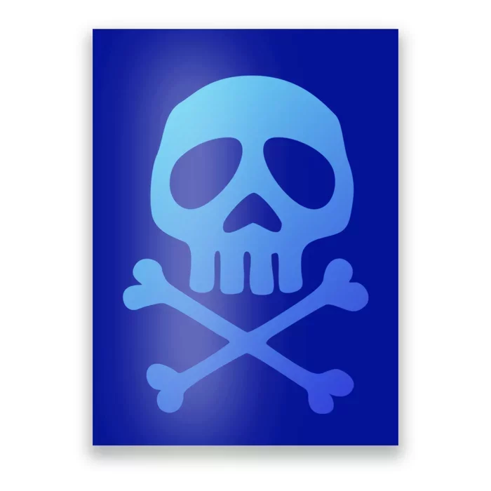 Skull Space Pirate Captain Party Halloween Day Of The Dead Gift Poster