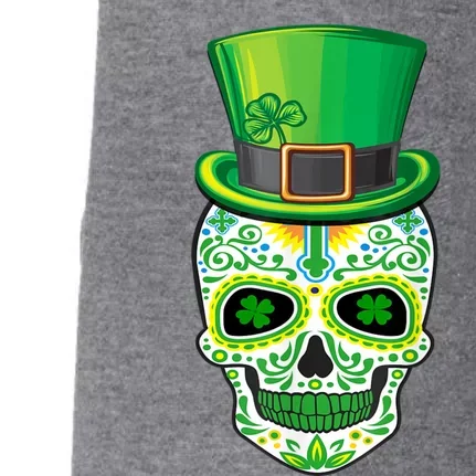 Skull St Patricks Day Irish Funny Saint Patricks Day Of Dead Doggie 3-End Fleece Hoodie